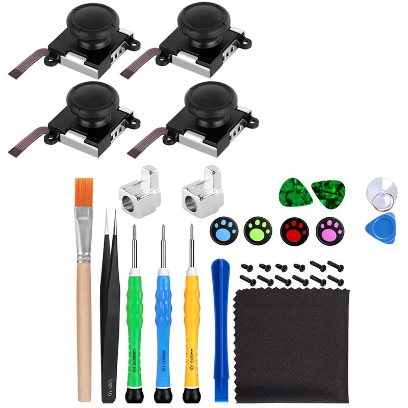 

RISE-3D Replacement Joystick Analog Thumb Sticks Sensor Repair Joy-Con Tools For Nintendo Switch/Lite Joy-Con Tool 33Pcs