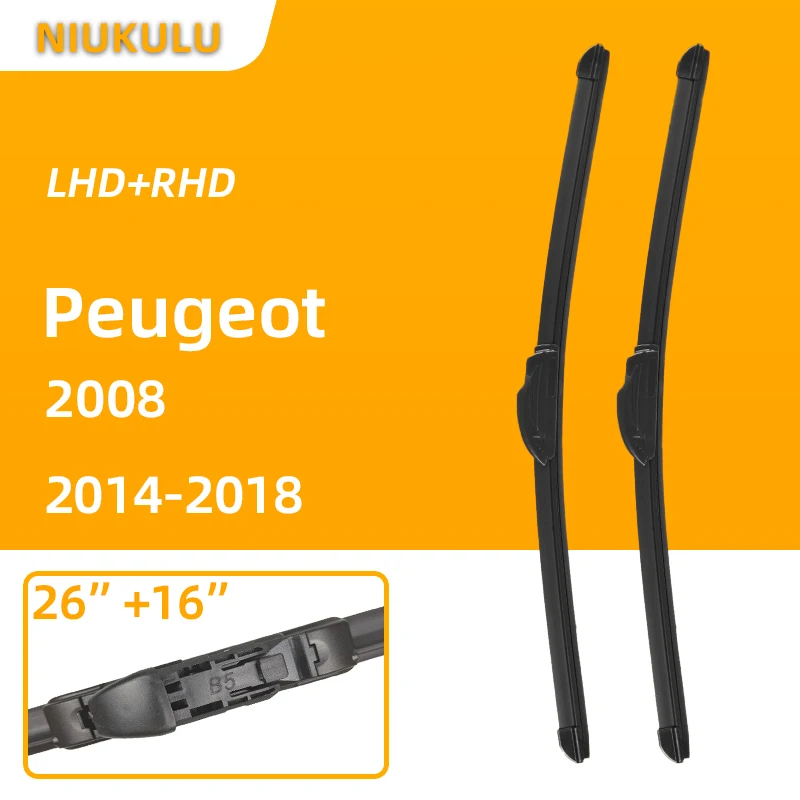

Щетки стеклоочистителя для Peugeot 2008 2014-2018 26 дюймов + 16 дюймов