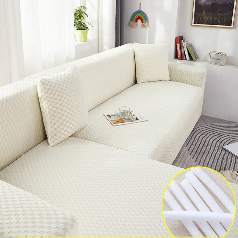 

Sofa Covers for Living Room Elastic Plain Solid Sofa Cover Stretch Solid Color Corner Sofa Covers Couch Slipcovers 1/2/3/4 Seat