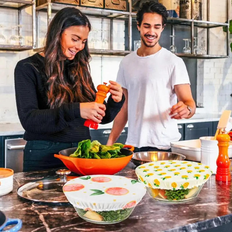 

Хлопковые Чехлы для чаш, моющиеся эластичные Чехлы для фруктов и салатов, Искусственная ткань из чистого хлопка, высокая эластичность, прочные телефонные чехлы для