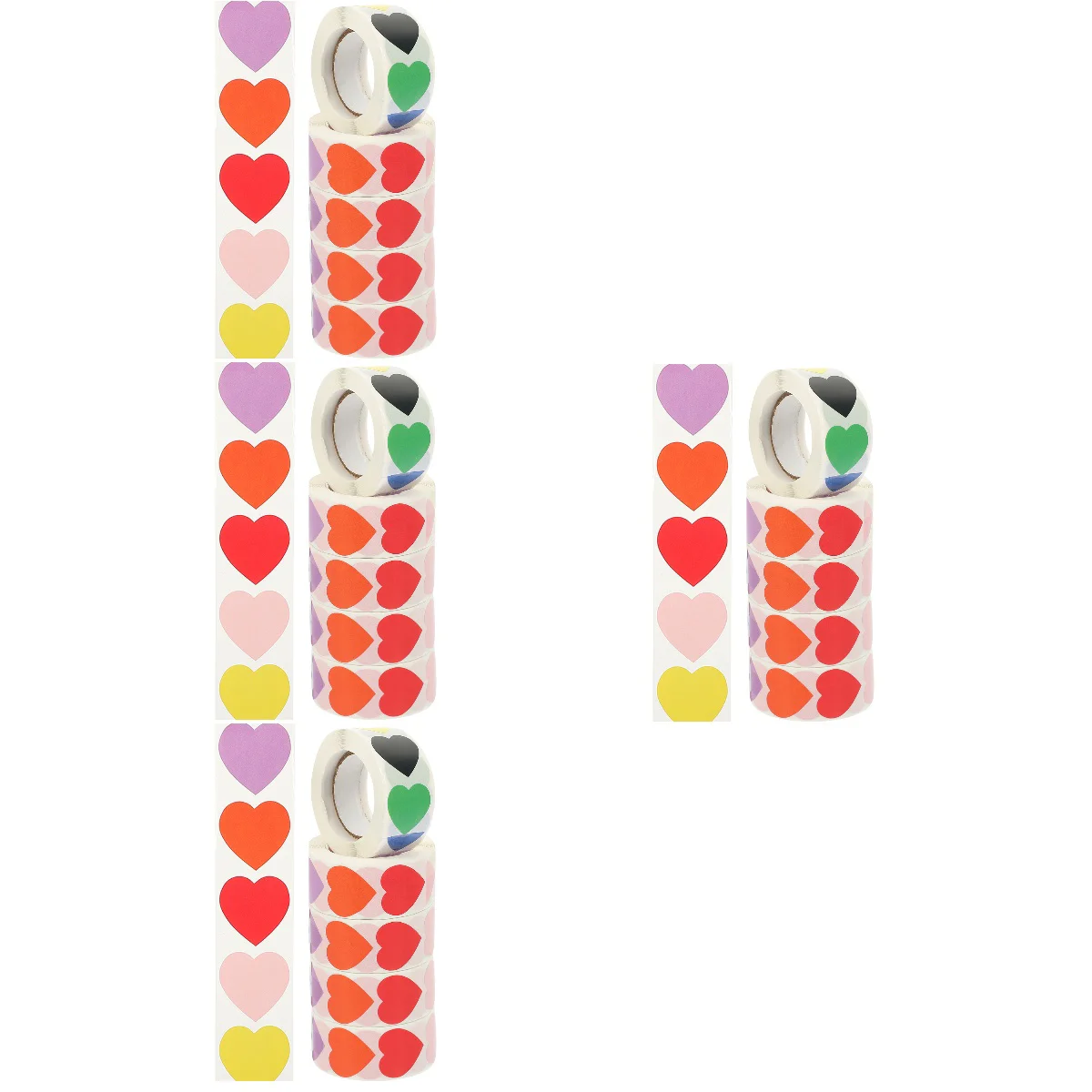 

20 Rolls of Blank Heart Stickers Gift Sealing Sticker Heart Sticker Roll Heart Label Stickers