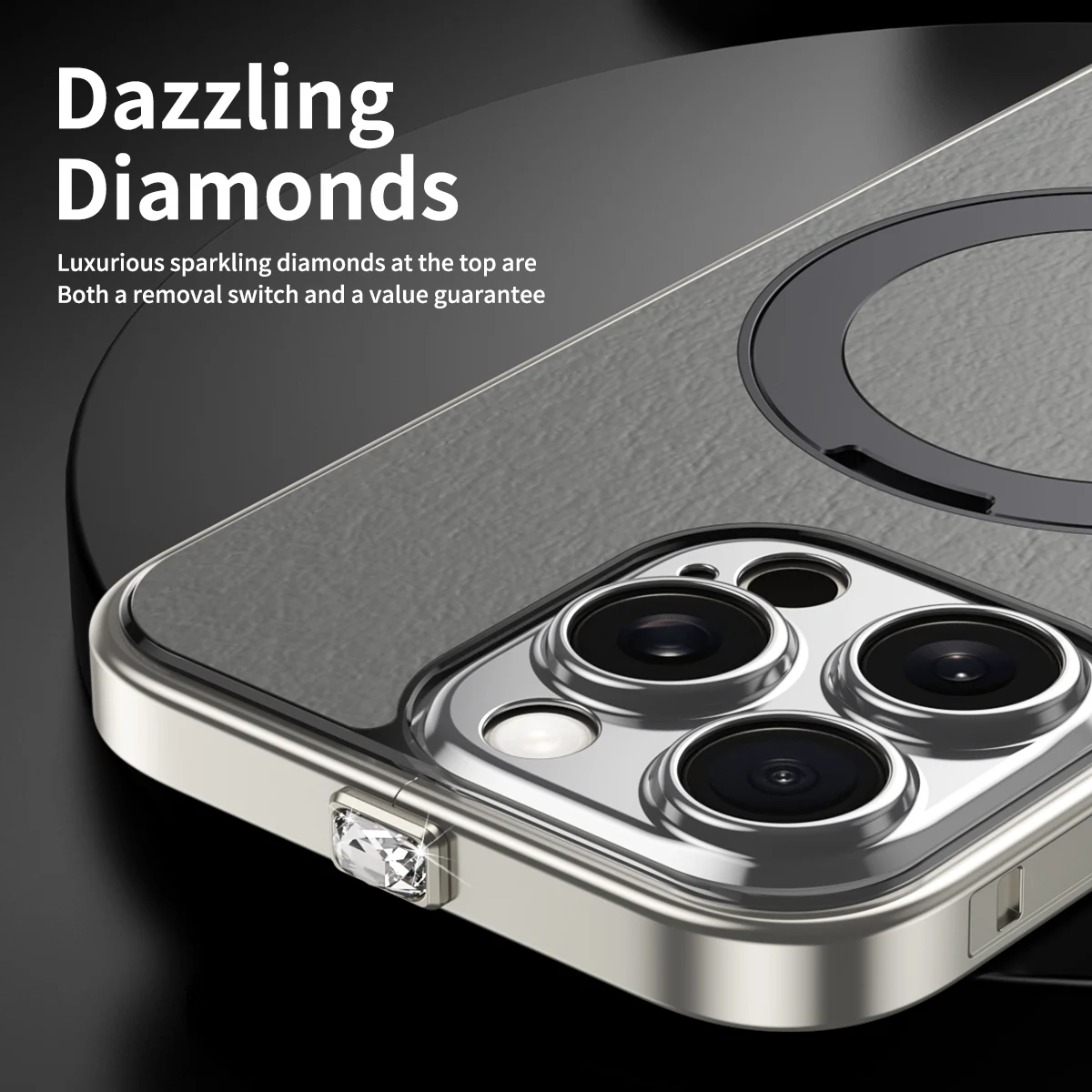 Бампер из нержавеющей стали с ромбовидным переключателем рамка чехол для iPhone 16 Pro