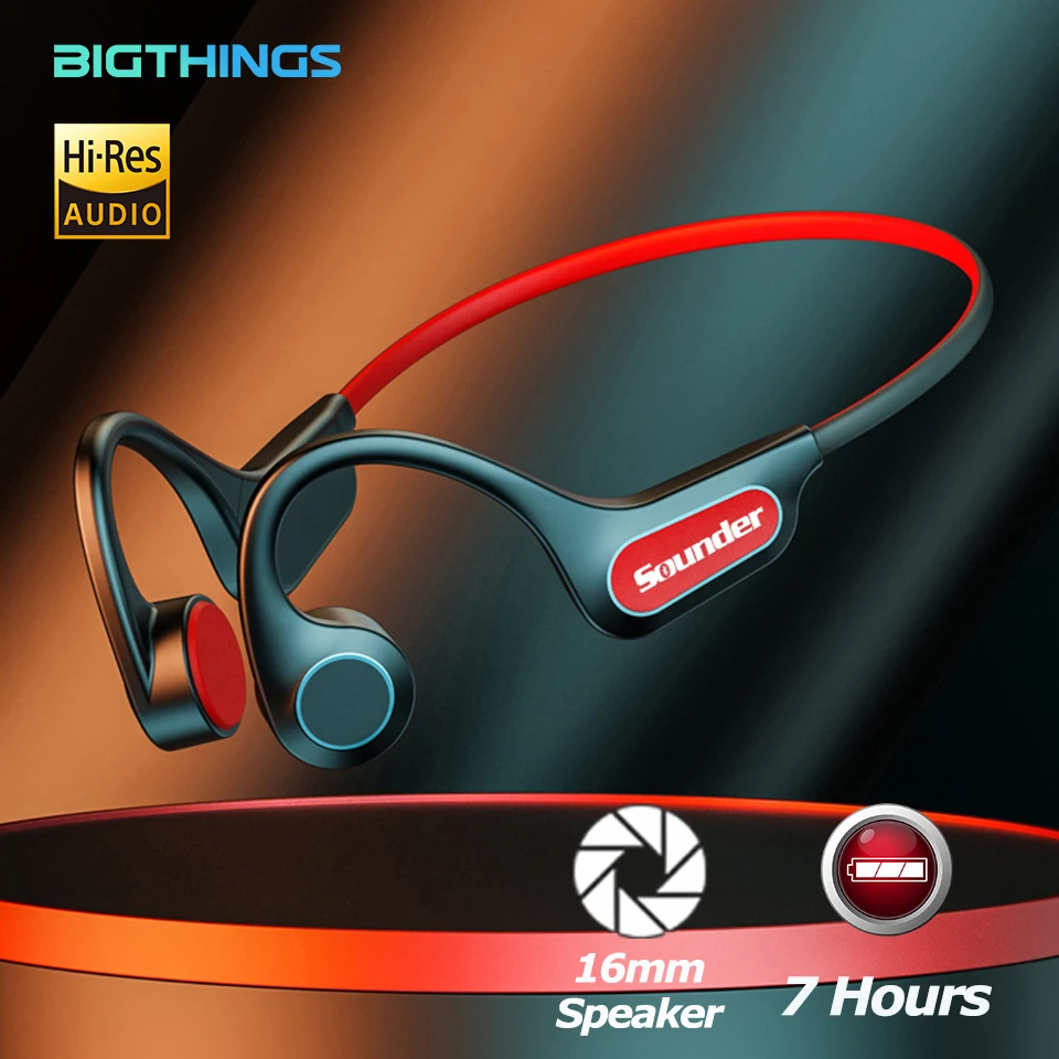 

Bone Conduction Earphone Bluetooth Wireless Headphones MP3 Player Big Speaker Sport Headset HIFI 16G Memory For Running Riding