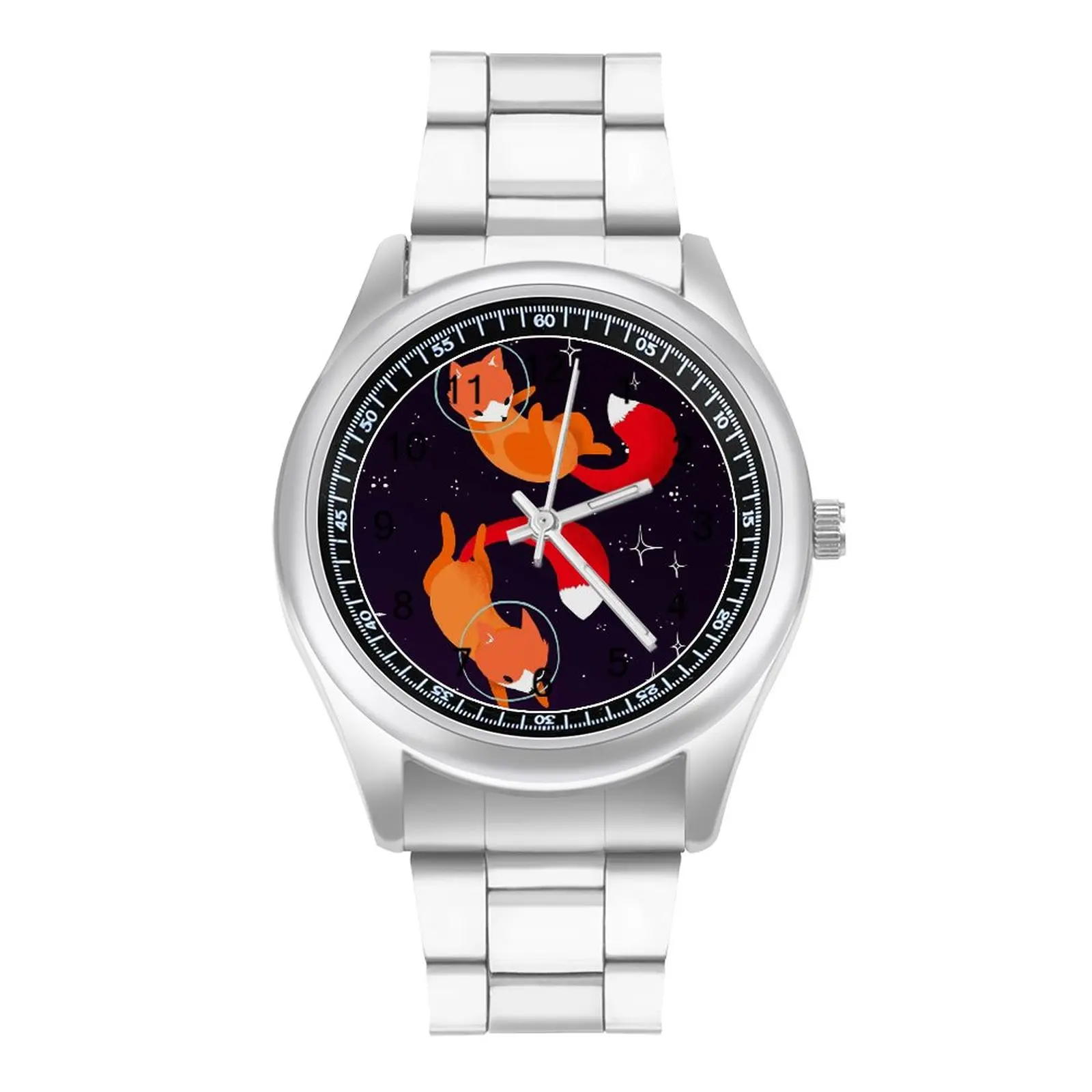 

Space Fox Quartz Watch Animal Travel Silent Wrist Watch Stainless Photo Design Lady Wristwatch