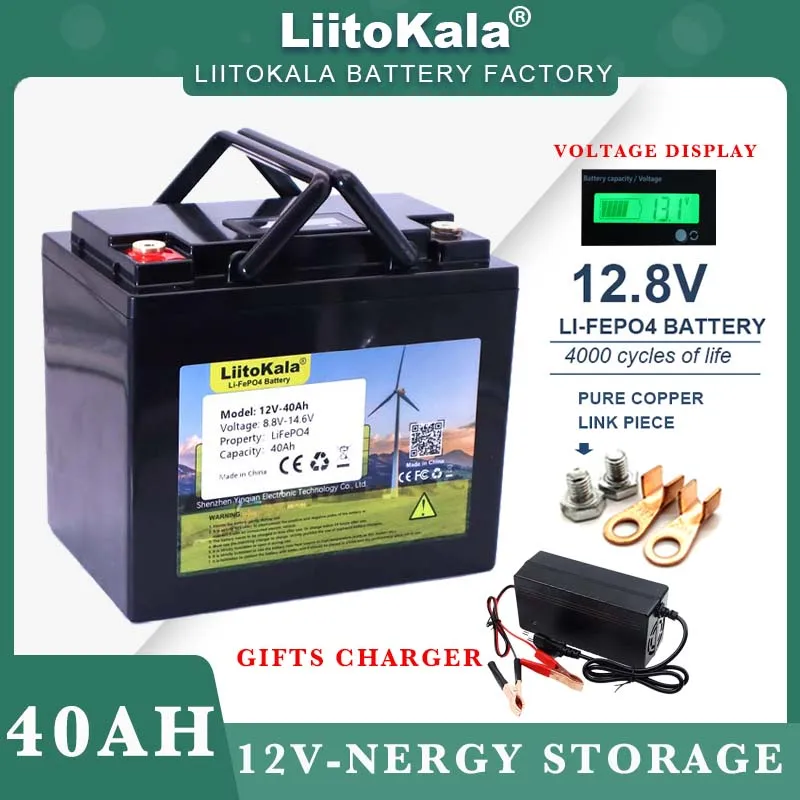 LiitoKala 12V 310ah 280ah 120AH 60ah LiFePO4 Battery 12.8V Lithium Iron Phosphate Batteries Touring car 14.6V Charger Duty-free images - 6
