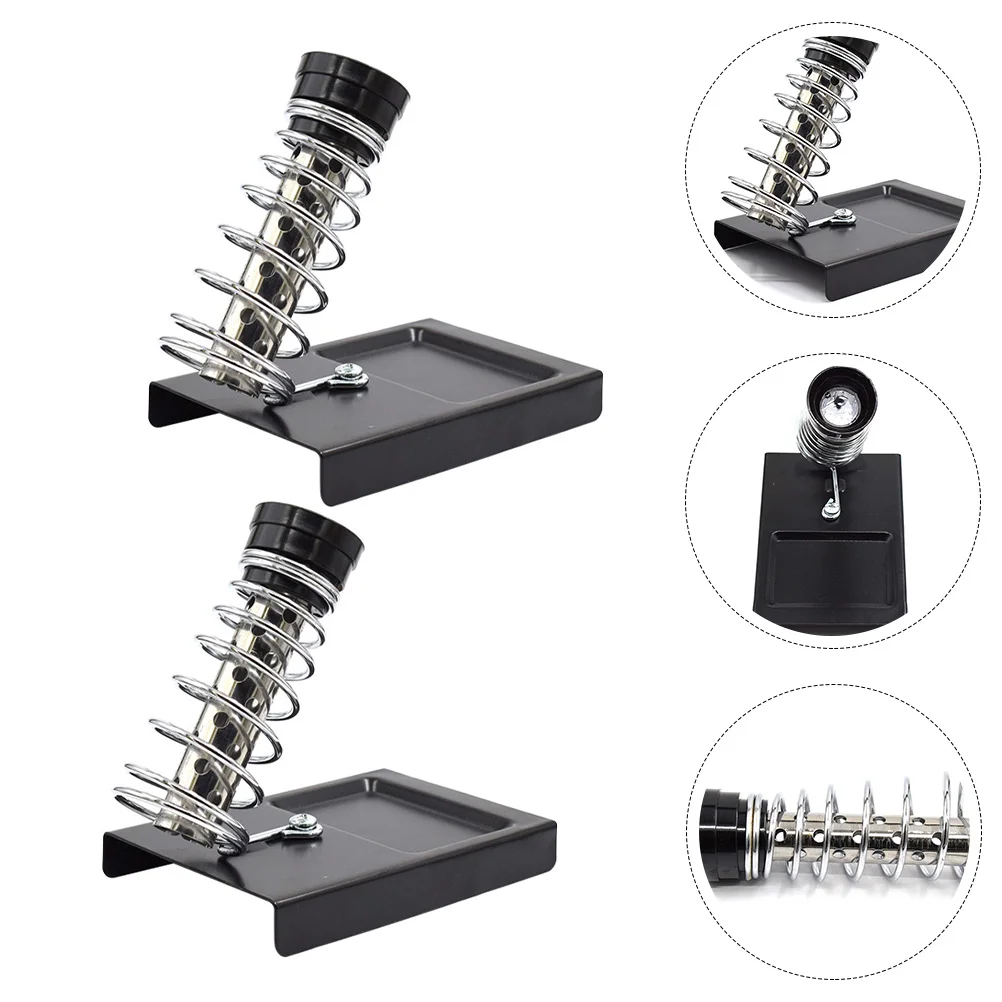 

2pcs Soldering Iron Stand Solder Support Station Dual Tubes Spring Holder