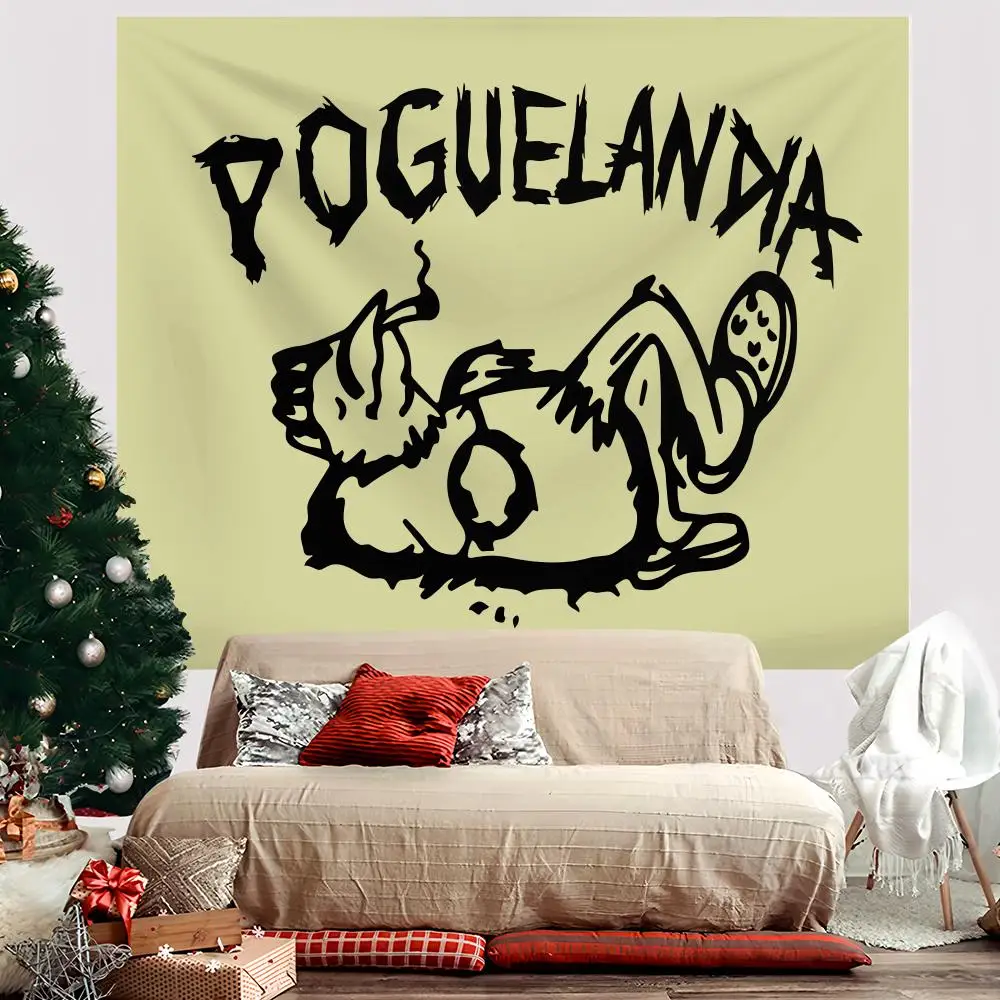 Фото Тканевый гобелен Poguelandia Outer Banks Fun для декора стен в гостиной и спальне, фон для фото с клипсами №3