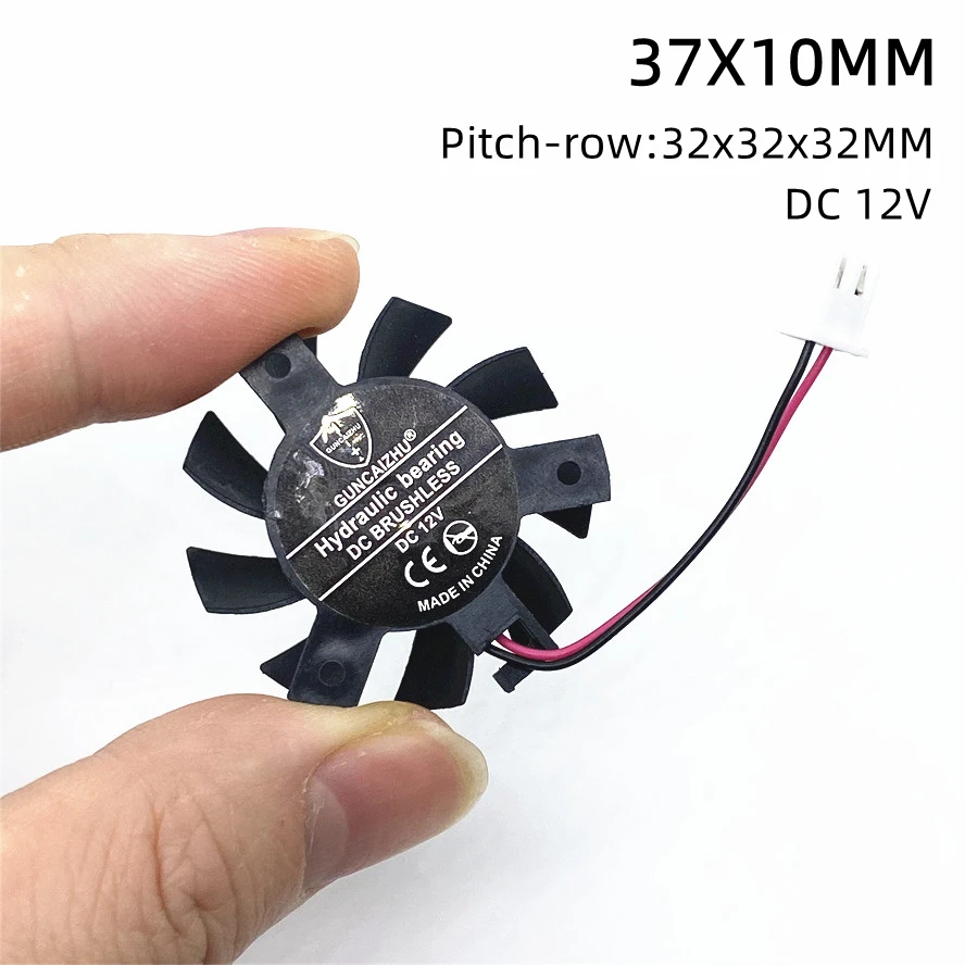 

37mm Graphics Video Card Cooler Fan Replacement Pitch-row 32mm 5V 12V 2Wire 2Pin