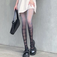 gradient color tights fashion pantyhose cutout lace jacquard pantyhose girl kawaii lolita japanese candy color long stockings