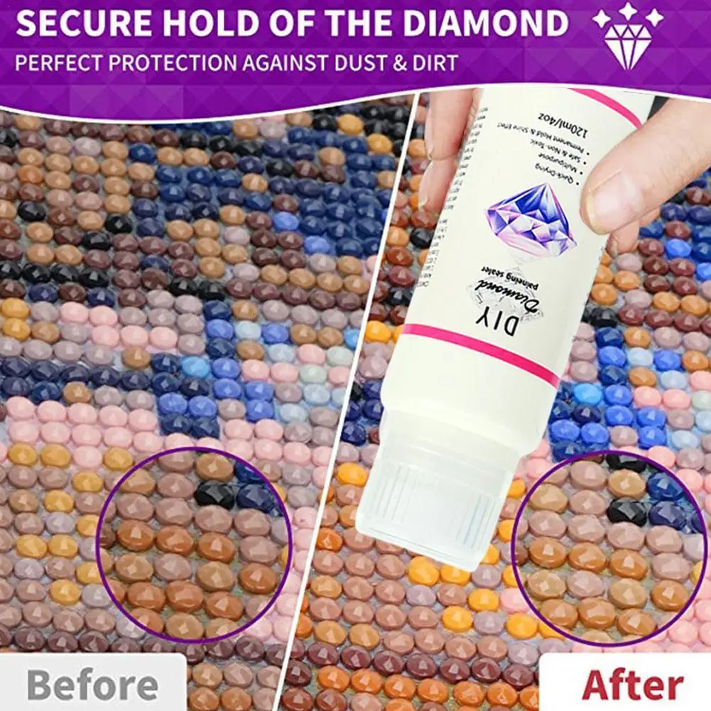 5D Diamond Drawing Sealer Conserver Glue Protective Comes With Dedicated Brush Fast Drying Shine Effect Sealer Glue
