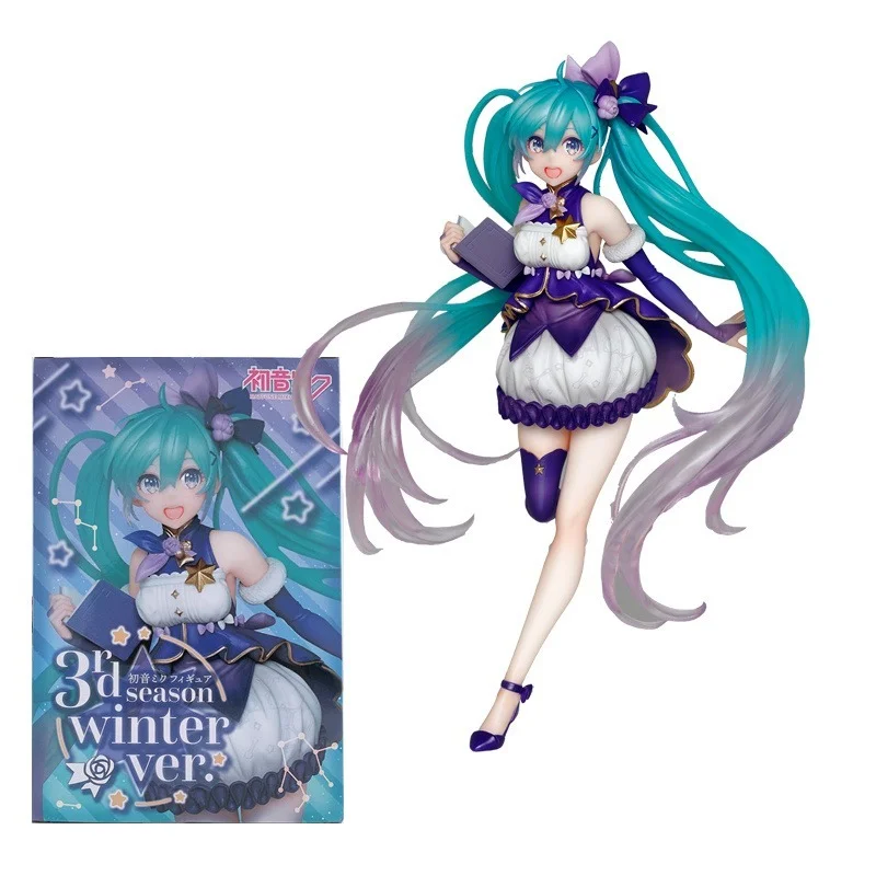 

18 см Bandai Хацунэ Мику Four Seasons серии 3rd зима ночное небо фигурку PVC Моделя с хорошим спросом украшения детской комнаты подарок на Новый год