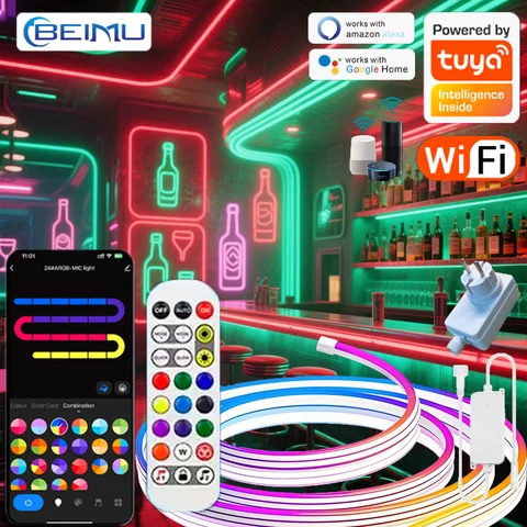 BEIMU TUYA RGBIC светодиодная лента 5М/10М/15М