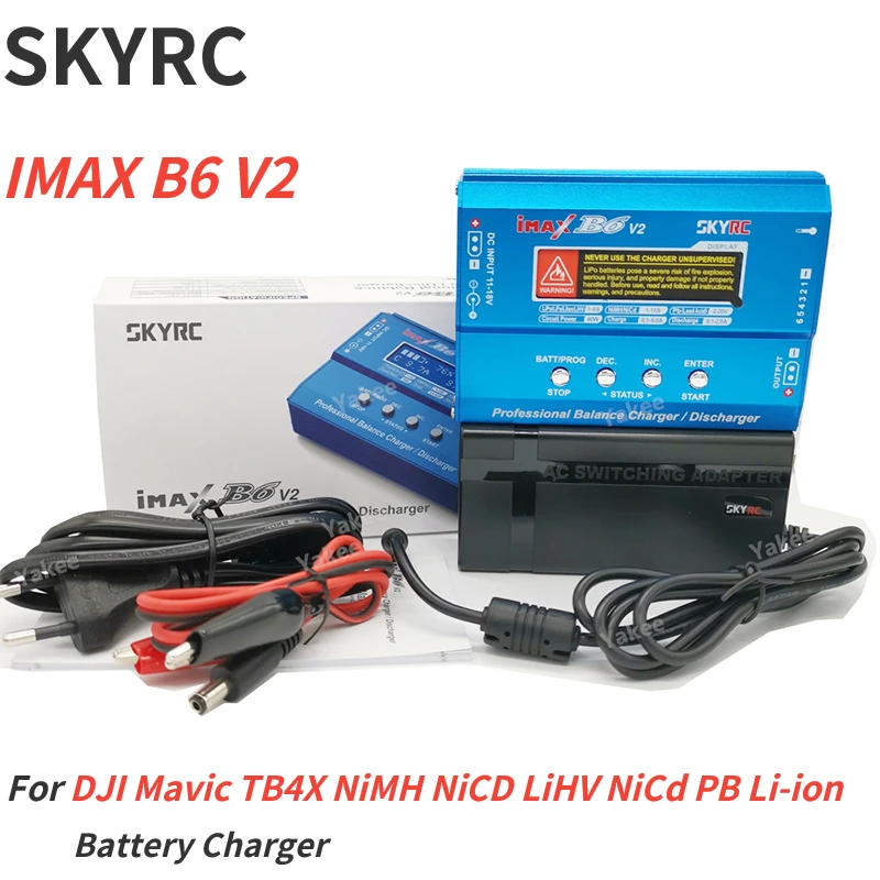 

Original SKYRC IMAX B6 V2 Digital LCD Lipo NiMh Balance Charger Discharger 6A 60W for RC Car Drone Helicopter Toys For Li-ion