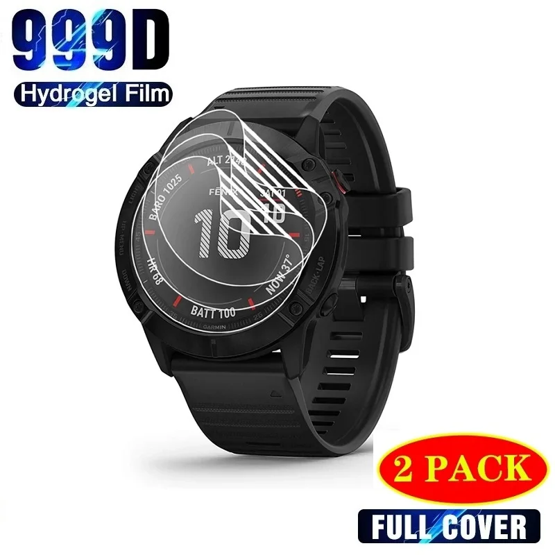 2 шт. Гидрогелевая Защитная пленка для Garmin Fenix 6 6S 6X Pro 5 5S 5X Plus (не стекло) 7 7S 7X экрана