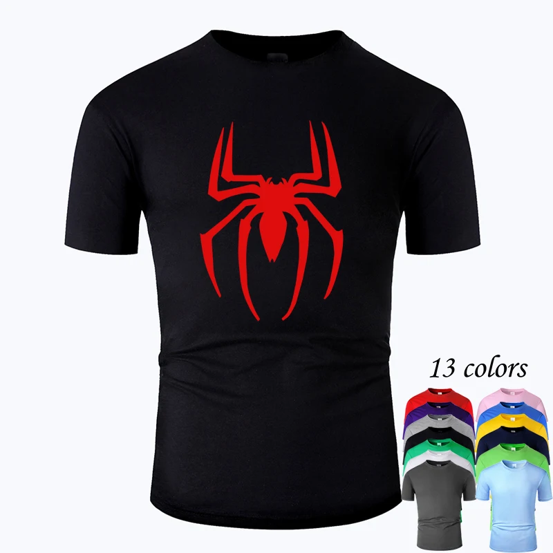 

Marvels Cool Spiderman Line Art O Neck Cotton T Shirt Men And Woman Unisex Summer Short Sleeve Designed Casual Tee 13 Color