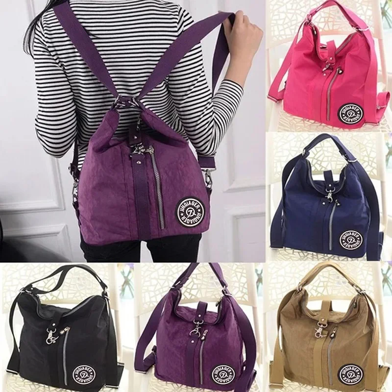 

3 In 1 Women Bags Multifunction Backpack Shoulder Bag Nylon Cloth Tote Reusable Shopping Bag Ladys Travel Bag Bag
