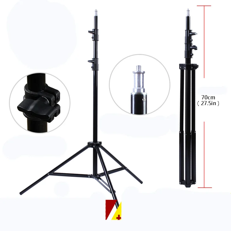 

Photo Foldable Studio Photography Light Flash Stand Support Three Flash Tripod 2M Light Stand Tripod With 1/4 Screw Head