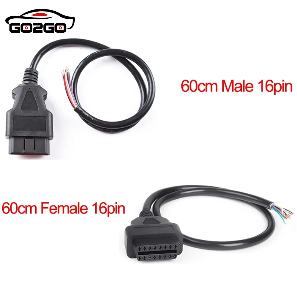 30/60/100 см 16-контактный разъем мама-папа DIY OBD 2 OBD2 автоматический удлинительный