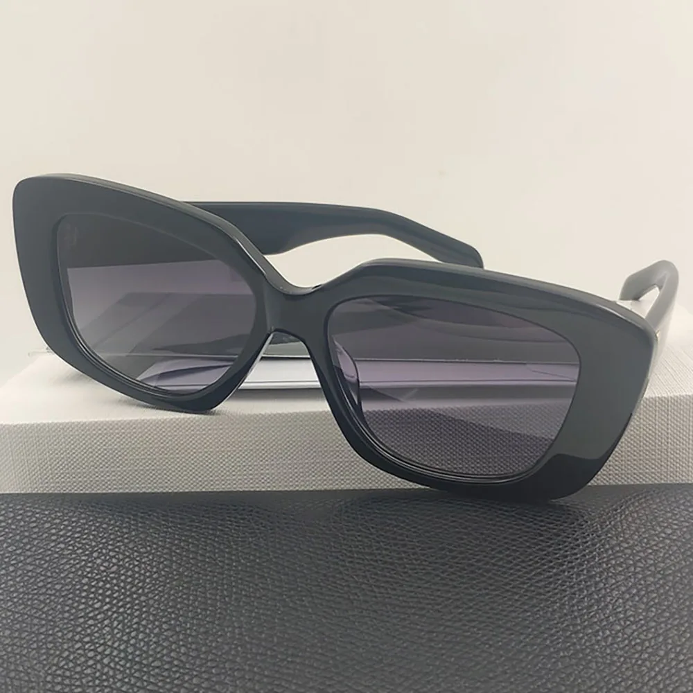 

Hot Products Black Acetate Rectangle Women Sunglasses For Brand Designer Summer Steampunk Fashion Square For Sun Glasses UV400