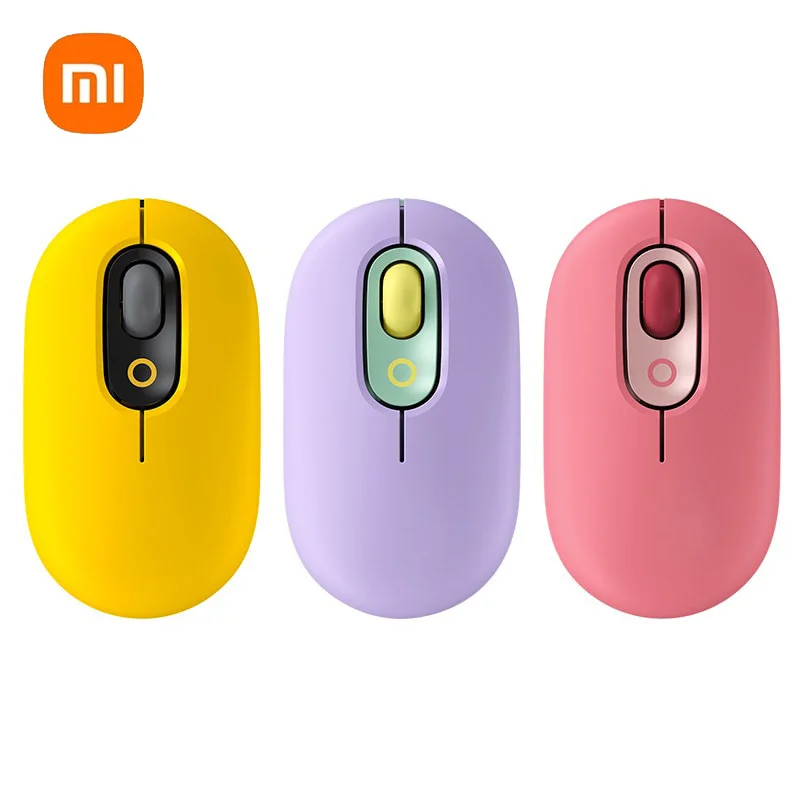 XIaomi POP MOUSE Pink Cute Mouse Bluetooth Wireless Mouses Pc Gamer Complete Accessories Mechanical mouse for Notebook Tablet