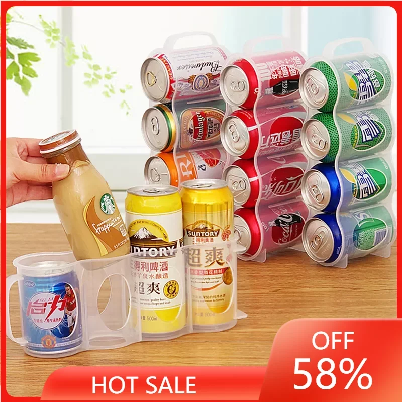 

Refrigerator Storage Box Organizer Can Space-saving Organizer Can Beverage Can Finishing Four Case Fridge Kitchen Storage
