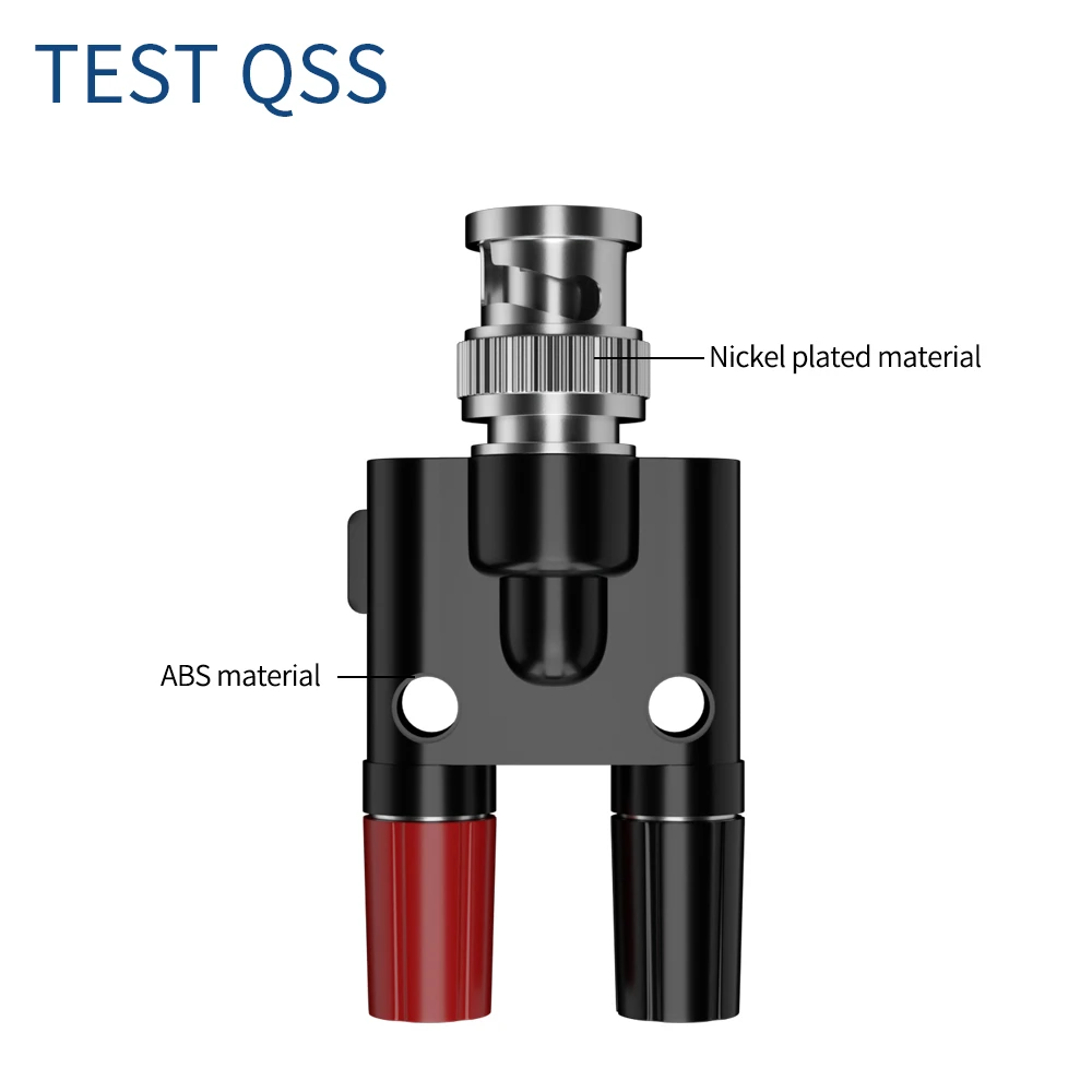 QSS 2PCS BNC Male Plug to 2X 4mm Dual Banana Female Jack Socket Binding Post RF Coax Coaxial Splitter Connector Q.20023 - купить по