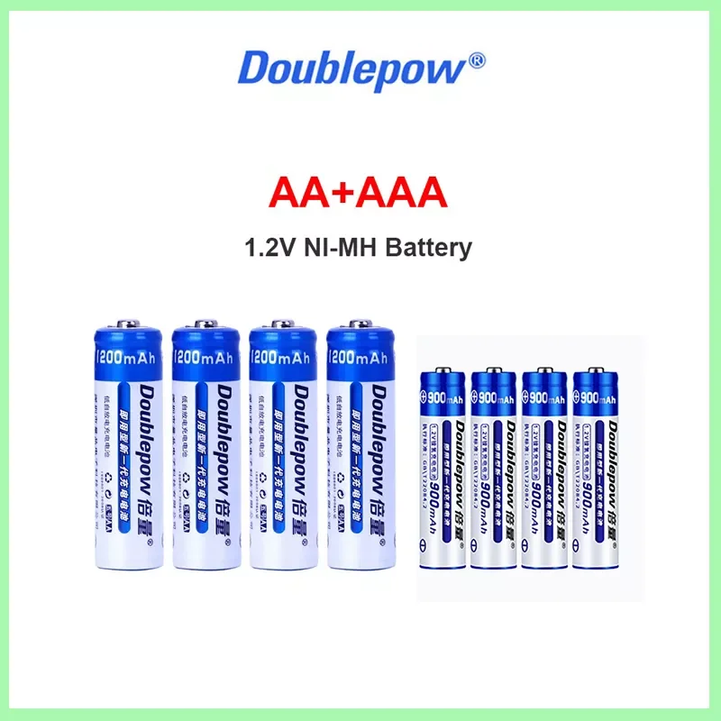 

NEW AA+AAA rechargeable NI-MH battery 1.2V AA1200mah/AAA 900mah battery for Toy thermometer mouse calculator shaver batteries