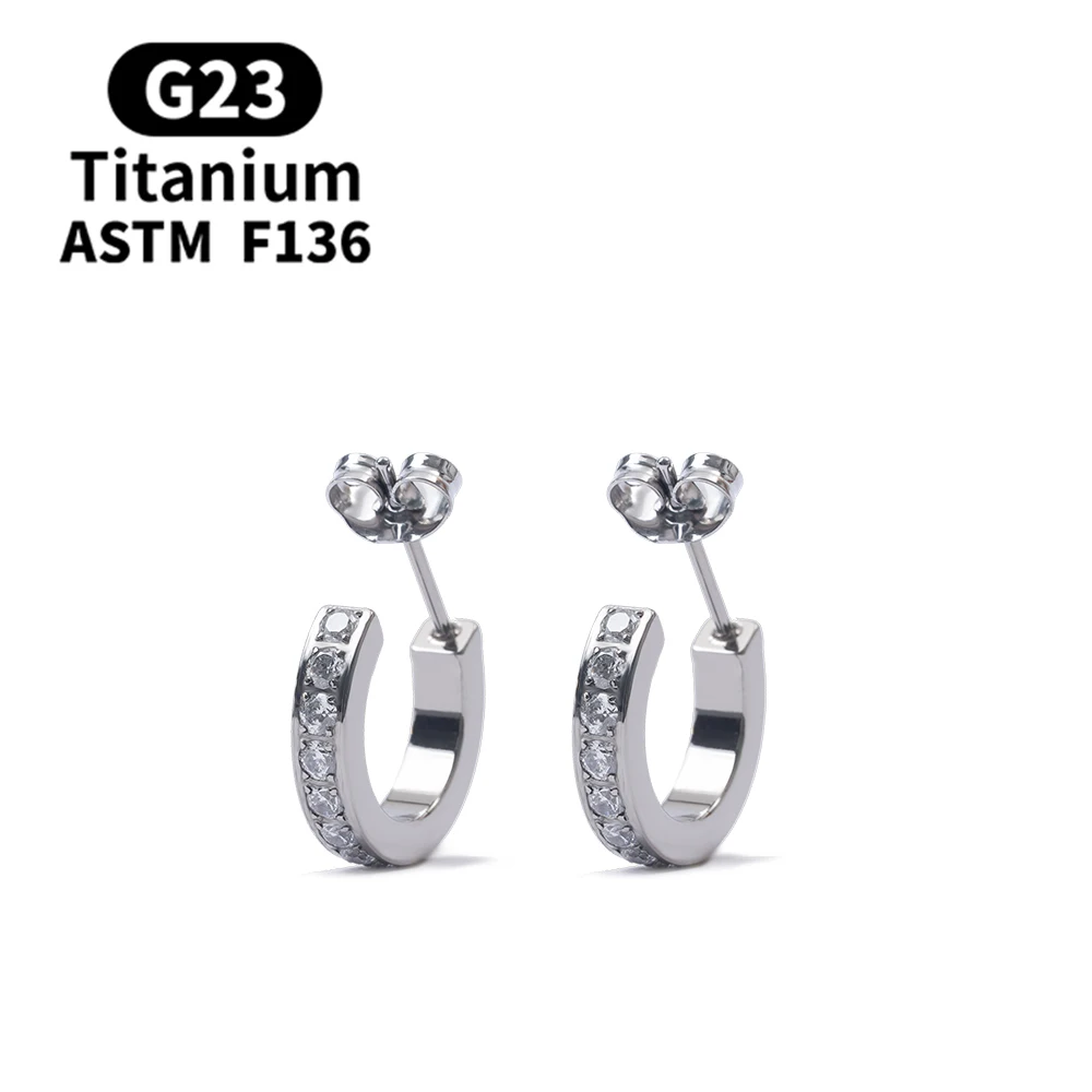 Серьги-гвоздики из титана G23 Titanium ASTM F136 украшения для женщин Козелок 1 пара