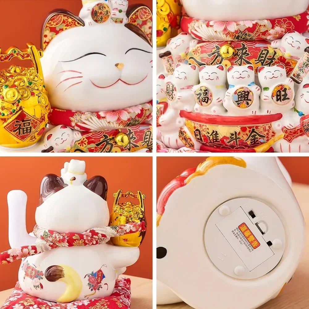 Керамическая Манеки Неко Lucky Cat, домашний декор, размахивающаяся рука кошки, фэн-шуй, керамическая статуя кота удачи, каваи, аксессуары для декора комнаты (art.: 3920d0dbf4e73) - 3920d0dbf4e73