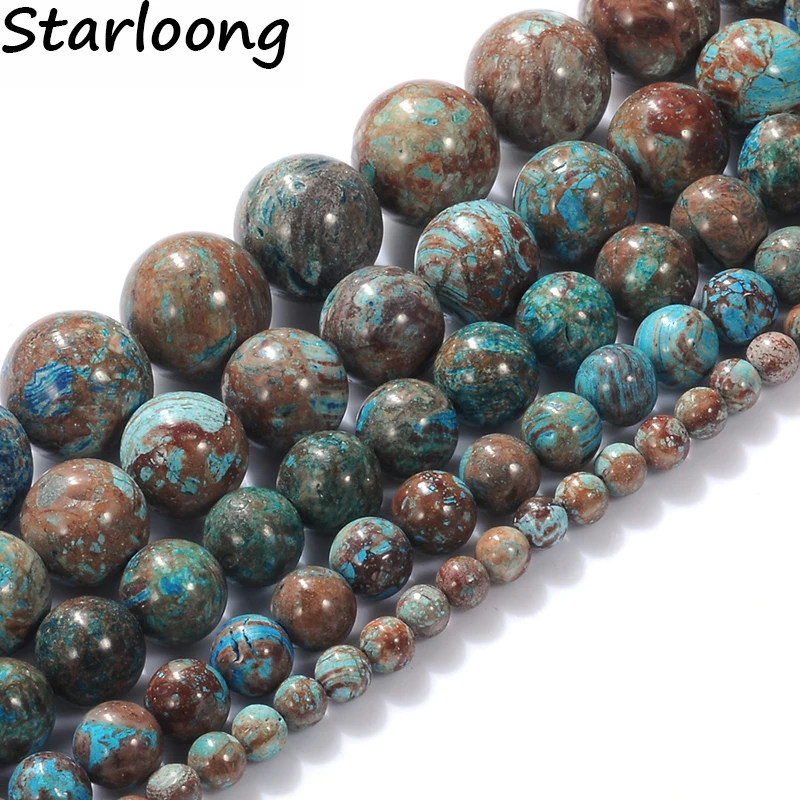 

High Quality Natural Agata Stone Blue Crazy Lace Agates Round Loose Strand Beads Ball 4-12MM DIY For Jewelry Bracelet Making