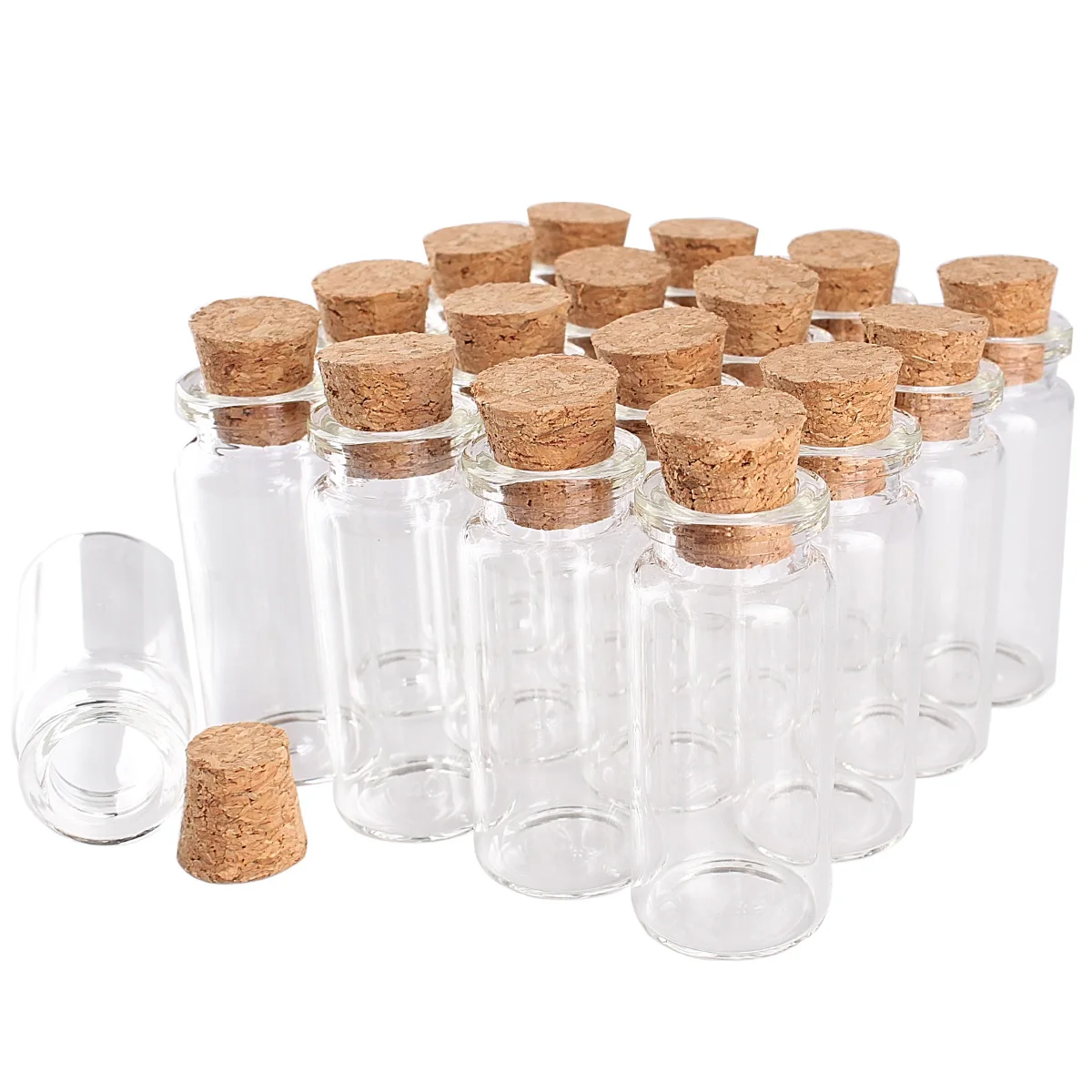 

22*50*12.5mm Vials Pendant Mini With Perfume Crafts Cork Jars 100pcs Spice 10ml Wedding Tiny Gift Bottles Stopper Glass Size