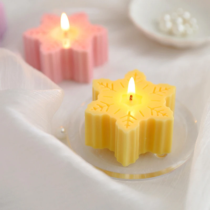 Рождественская Снежинка ароматерапия форма для свечей штукатурка вечерние