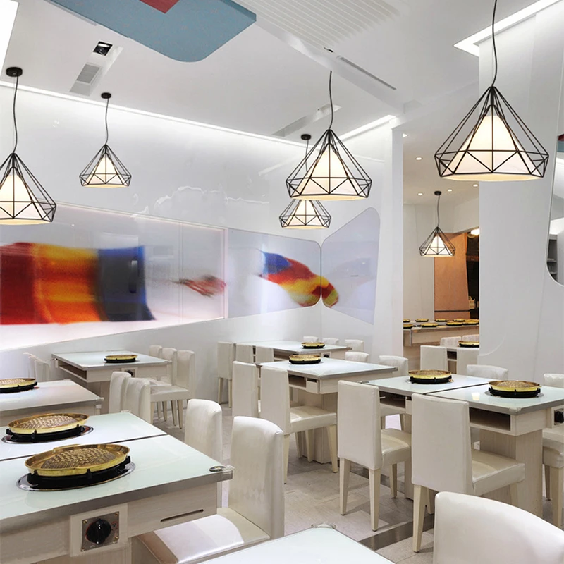 Современный металлический подвесной светильник лампа-абажур для бара кухни