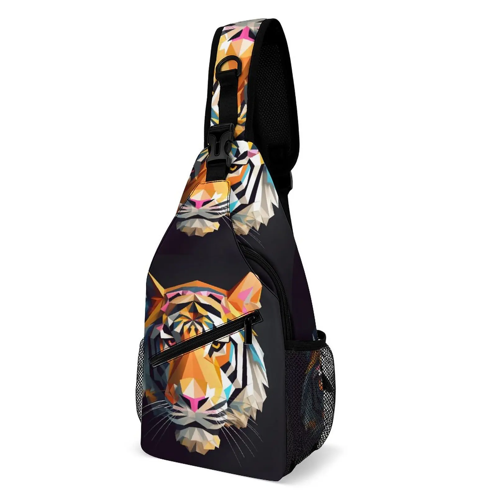 

Нагрудные сумки Tiger для мужчин, мужская сумочка на плечо с принтом в виде бумаги и геометрическим узором, маленькая дорожная мотоциклетная Сумка-слинг для телефона