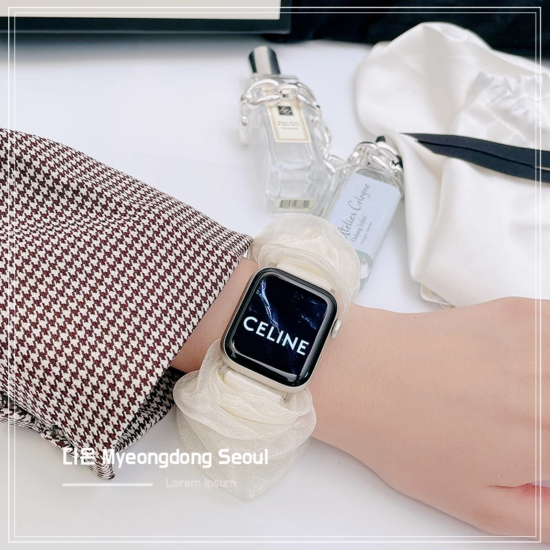 

Улучшенное чувство кружевных лент для волос, применяется для женщин с ремешком часов 7se8 темпераментный браслет в часах Apple.