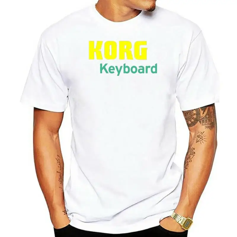 

Модная новинка приталенная черная футболка с коротким рукавом Korg Keyboards мужские топы