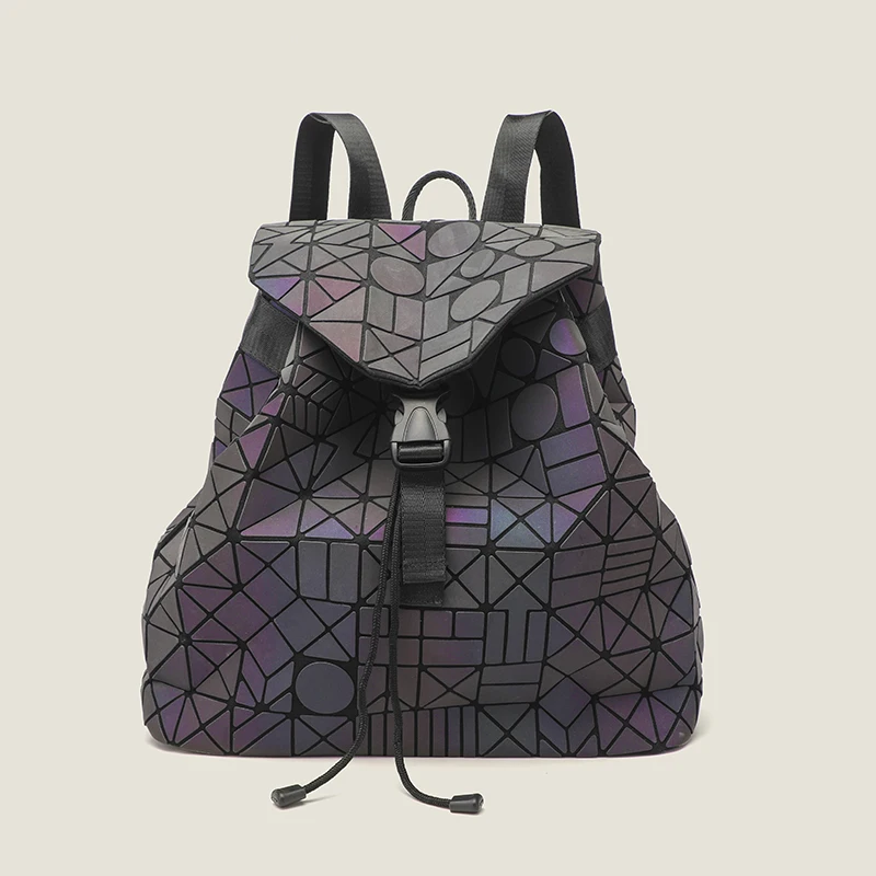 

2023 Geometry New Women Backpack Fashion Holographic Shoulder Female Student Bags Woman's Shopping No Brand No Logo