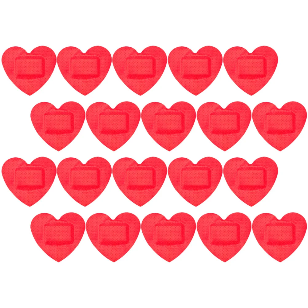 

60 Pcs Heart Wound Stickers Breathable Bandages Cartoon Patches Shaped Waterproof Protection