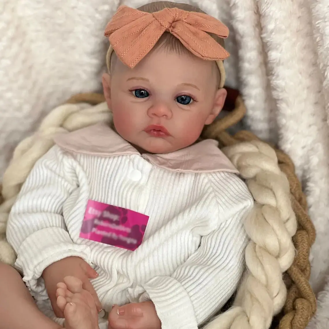 

Уже законченный луг, 19 дюймов, Кукла Новорожденный ребенок, ручная работа, 3D окрашенные волосы, видимые вены, Рождественский подарок