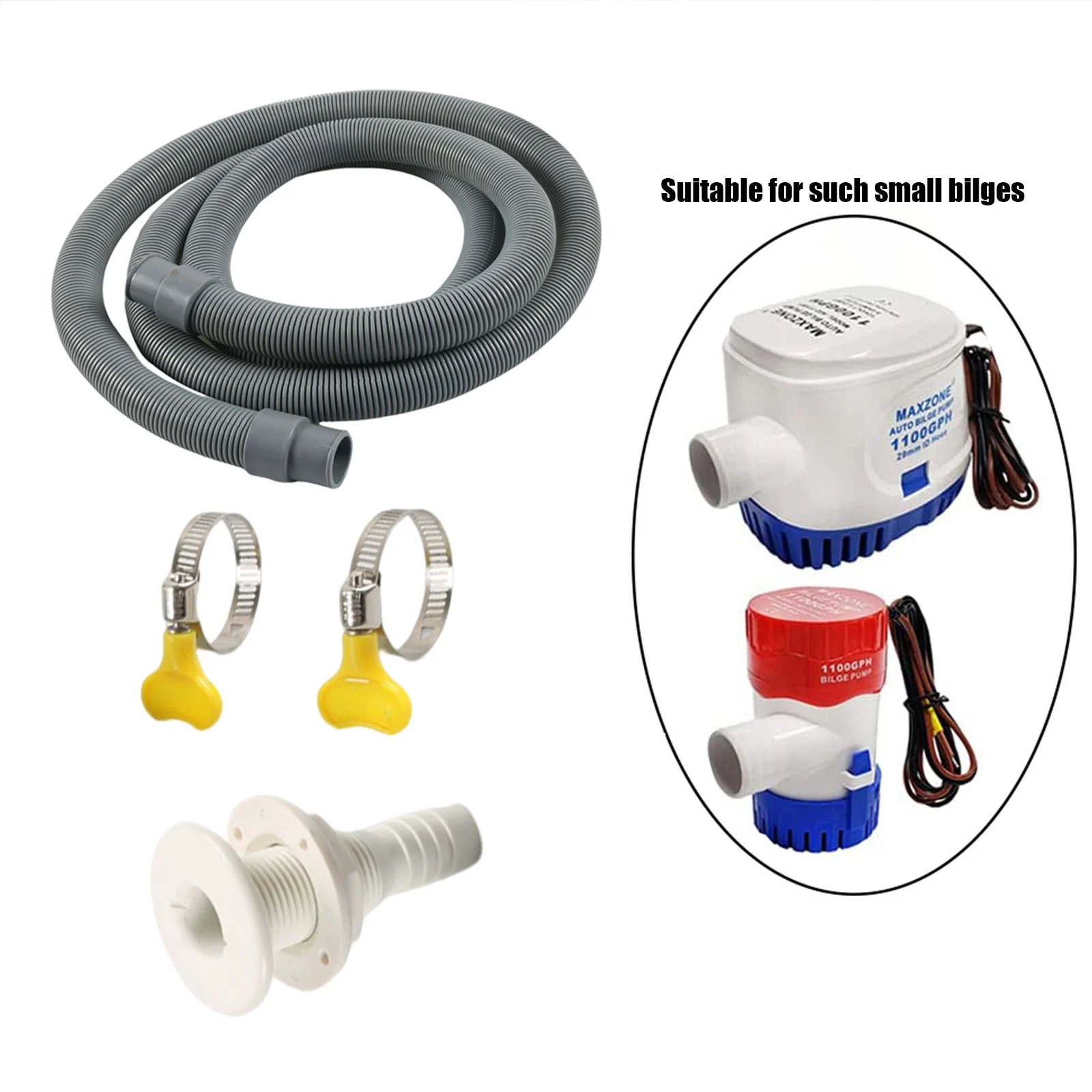 

Hose Connecting Plug Snap Connecting Extension Hose For Boats Parts Outlet Pipe 19mm/29mm 3/4 Inch/1-1/8 Inch 6FT