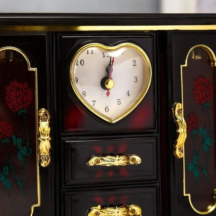 Шкатулка с часами музыкальная Luxury Gift "Шкаф" 18 5 х 15 9 см