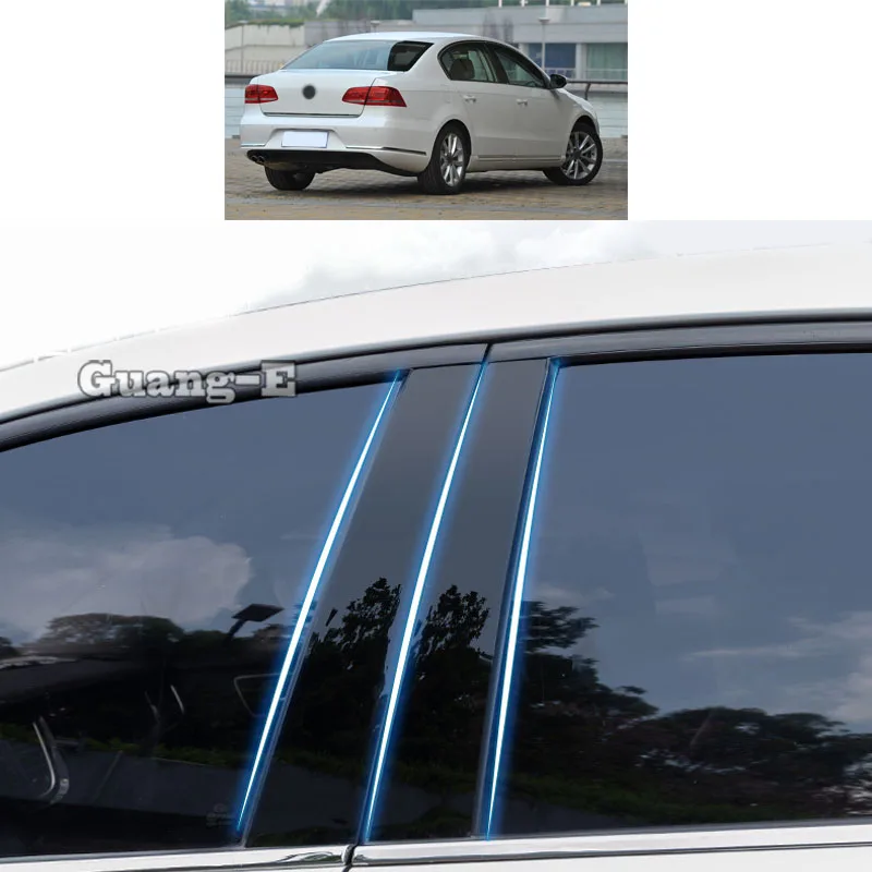 

Для VW Volkswagen Magotan Passat 2011-2016 автомобильный Поликарбонат материал столб Крышка дверь отделка окно пианино черная молдинговая наклейка пластин...