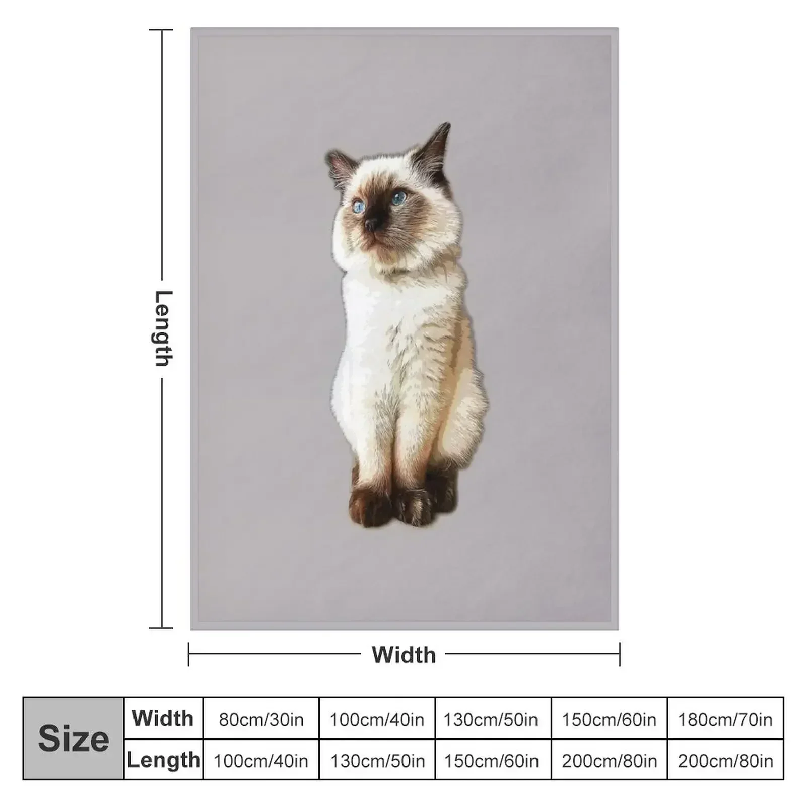 Рэгдолл Кот Тряпичная кукла Котенок Бирман Печатка Точка Плед Одеяло Гигантский