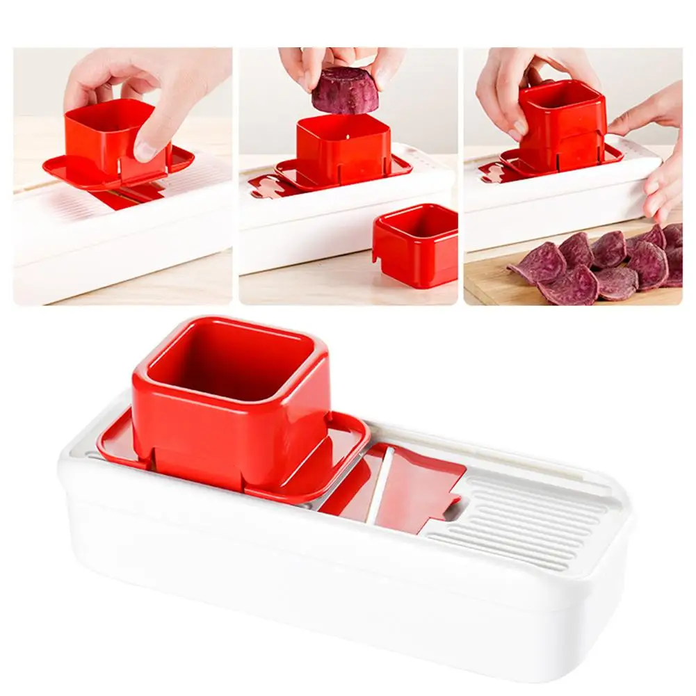 

Многофункциональный Нож для овощей слайсер для фруктов и овощей, измельчитель для моркови, картофеля, лука с корзиной, терка, кухонные аксес...