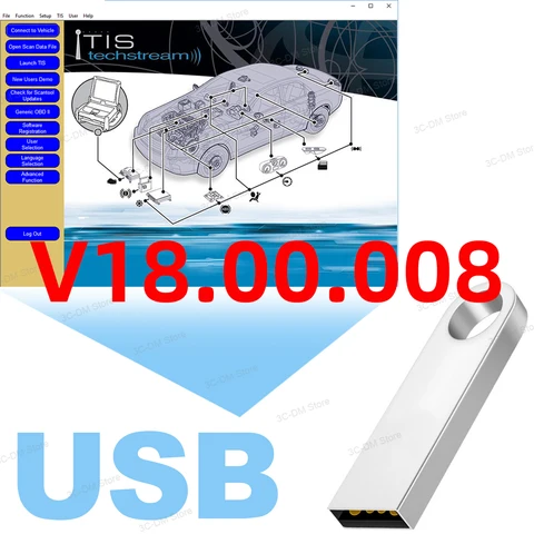 Techstream V16.00.017 горячая Распродажа Mini VCI программное обеспечение для Toyota автомобильный диагностический инструмент поддержка 2020 работа с MiniVCI MINI VCI USB Link