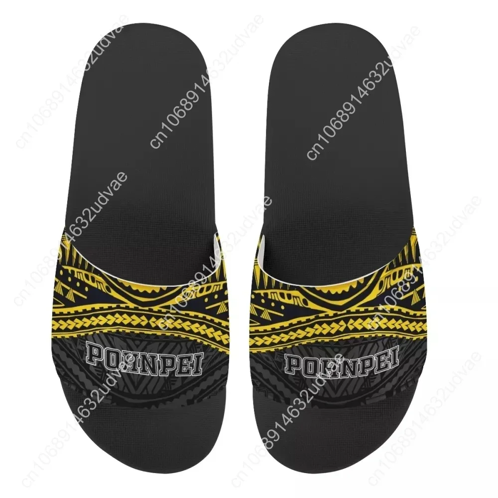 Полинезийские домашние тапочки Pohnpei с традиционным этническим принтом