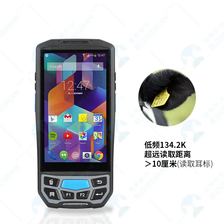 Фото Сканер штрих-кодов BloveDream 1D 2D QR и RFID (LF 134.2 кГц) для Android, портативный считыватель для ушных бирок крупного рогатого скота, домашних животных, овец, коз, свиней №2