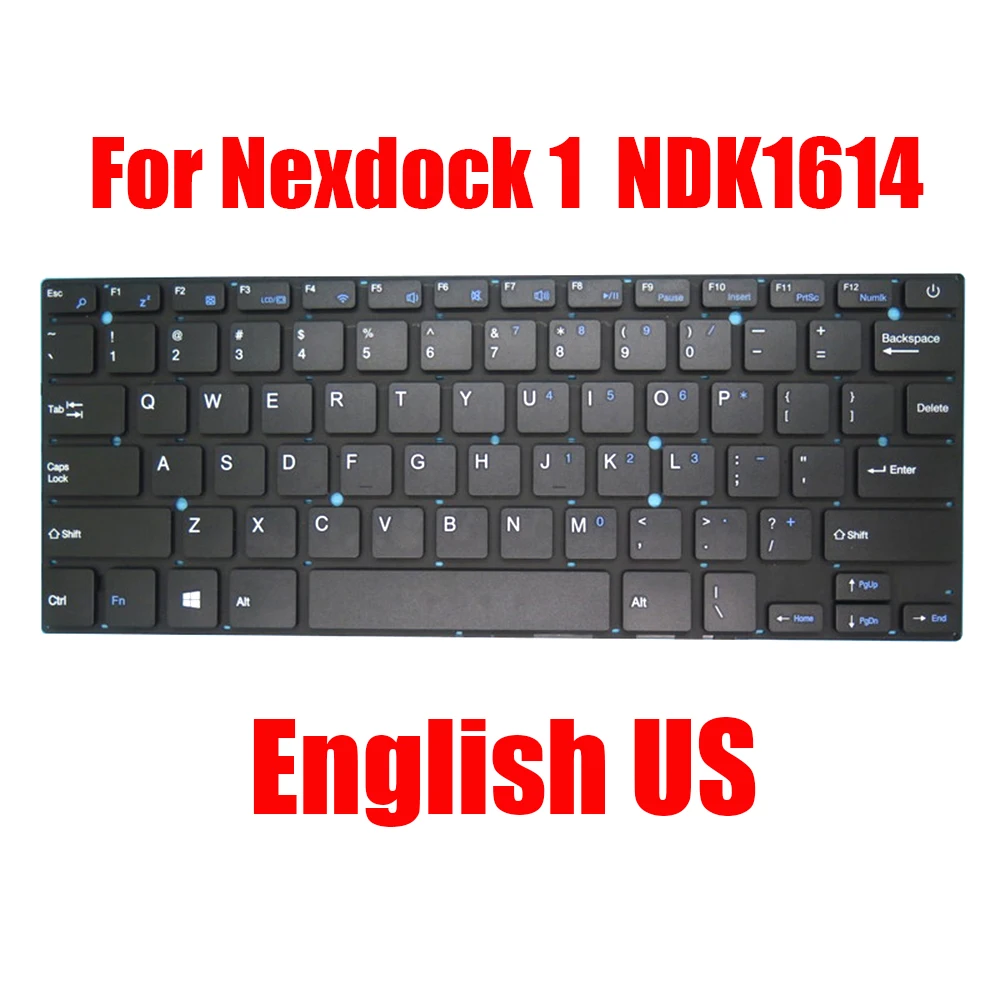 Клавиатура для ноутбука Nexdock 1 NDK1614 английская черная без рамки Новинка