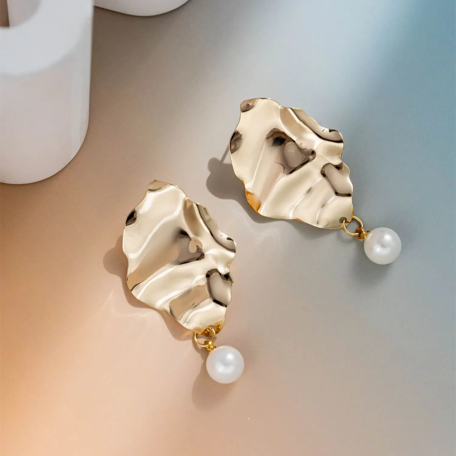 

New Korean Statement Earrings For Women Cute Arcylic Geometric Pearl Drop Earings Brincos 2023 Trend Fashion Jewelry