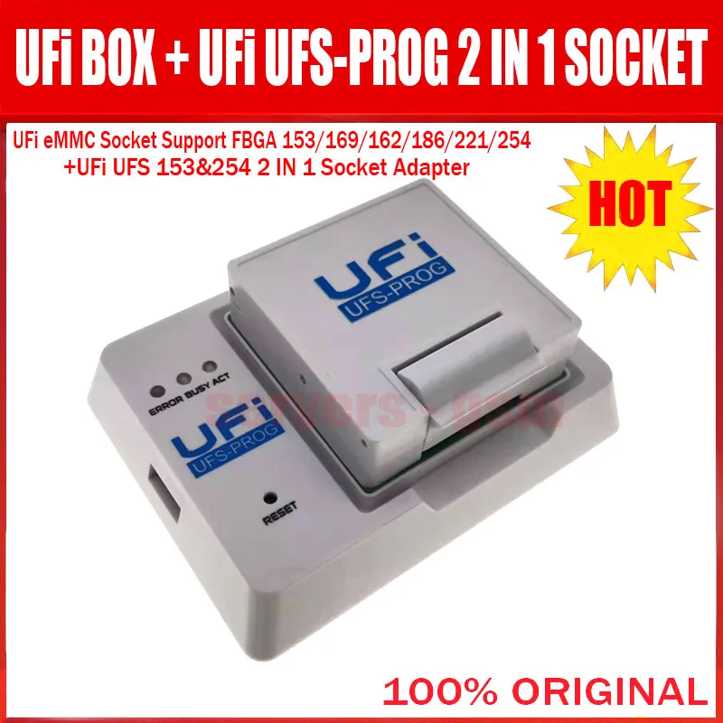 2023 новая оригинальная коробка UFI/UFi UFS-Prog / UFS 2 в 1 розетка (UFS BGA 153/254) UFi с поддержкой